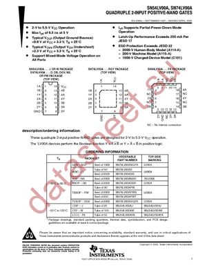 SN74LV00APWE4 datasheet  